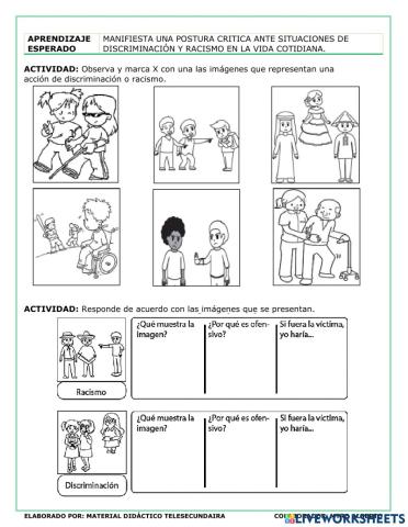 Discriminación y racismo en la vida cotidiana