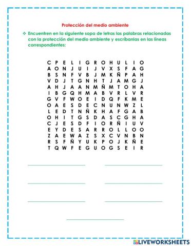 Protección del medio ambiente