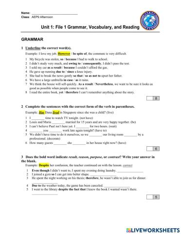 Mid-term Review Quiz Unit 1 & 2