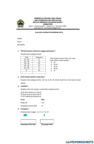 Ukuran penyebaran data