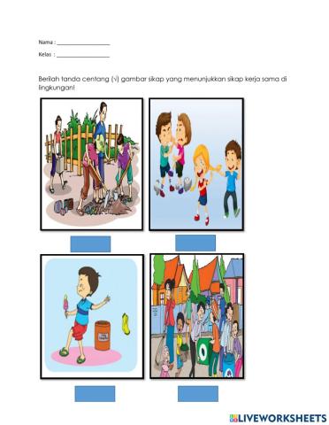 Sikap kerjasama di lingkungan masyarakat