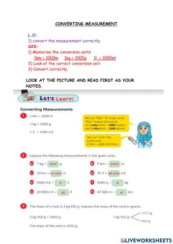 Conversion of measurements