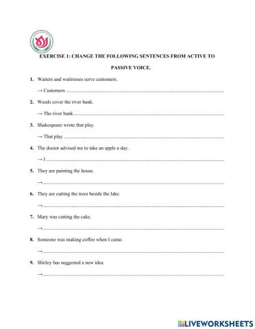 Exercises PASSIVOICE