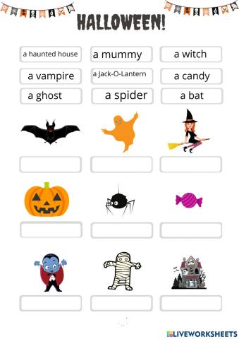 Halloween worksheet