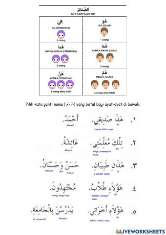 ARAB-Dhomir(Kata Ganti Nama) Tahun 4