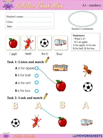 Level A1 - numbers lesson 2