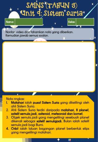 Unit 9: Sistem Suria (1)