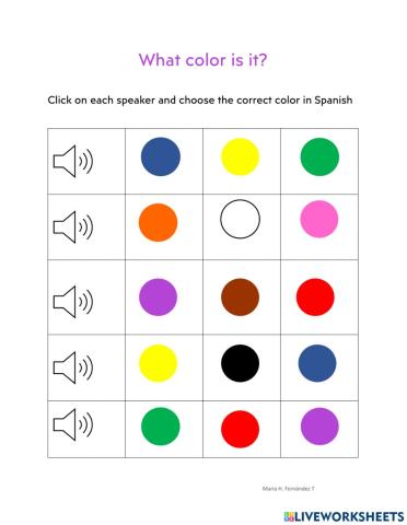 Colores en español