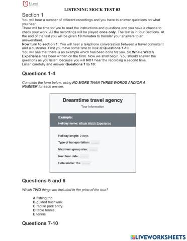 Mocktest 3-Listening