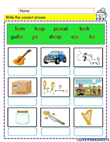 English Year 4 Phonics 9-ar