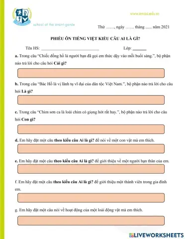 Ôn tiếng việt lớp 3