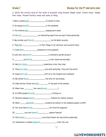 Review for the 1st Mid-term test