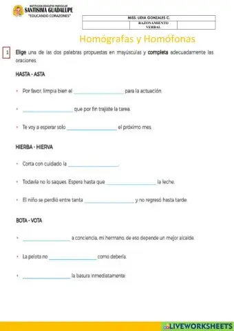Homofonas y homografas