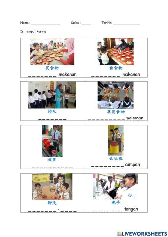 Kata kerja di kantin