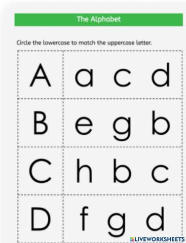 Choose the correct alphabet
