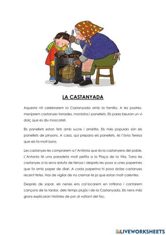 Comprensió lectora: La castanyera