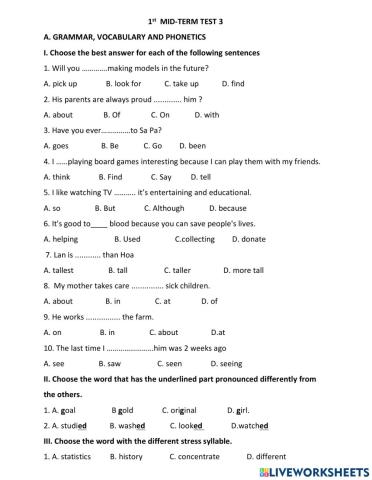 Gr7 1st midterm test 3