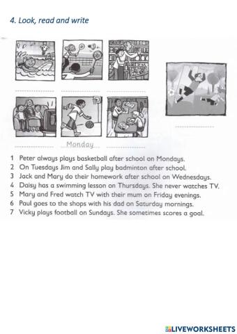 Grade 3 starter worksheet