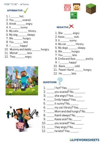 To be verb all forms