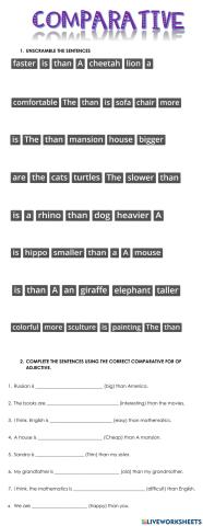 Comparative sentenes