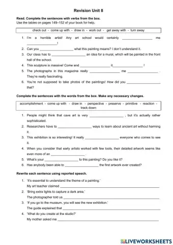 Revision Unit 8 - Impact 4