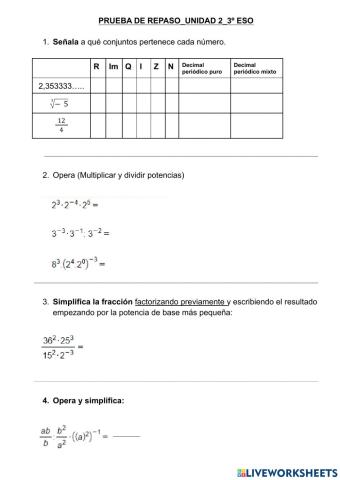 Potencias y raíces-3º eso