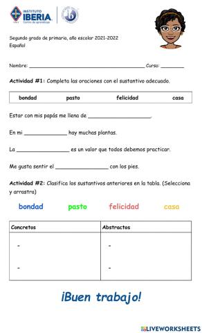 Sustantivos concretos y abstractos