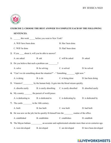 Practice passive voice