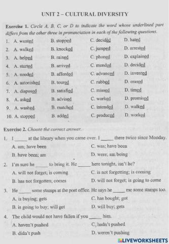 Grade 12 - MOET English - Unit 2