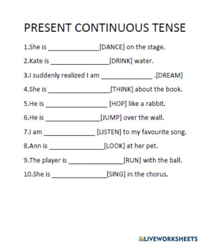 Present Continuous Tense