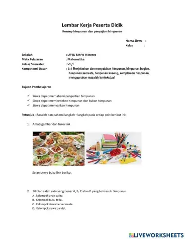 Kosep himpunan dan penyajian himpunan