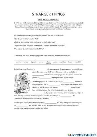 Stranger things episode 1