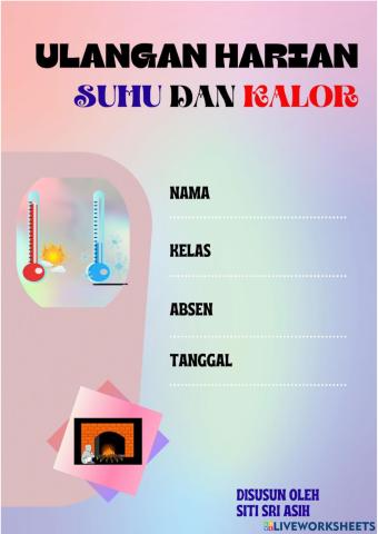 Ulangan Harian Suhu dan Kalor