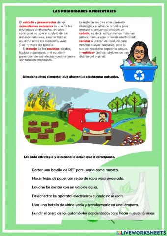 Las prioridades ambientales