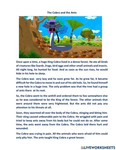 The Cobra and the Ants