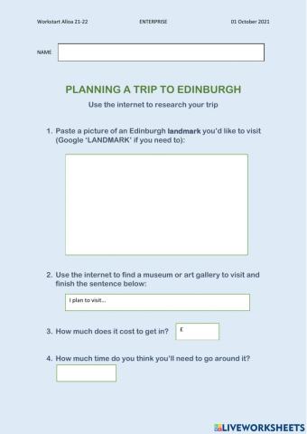 Planning a Trip to Edinburgh