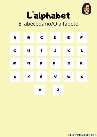 L'alphabet (El abecedario-O alfabeto)