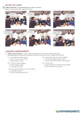 Ordering at the restaurant