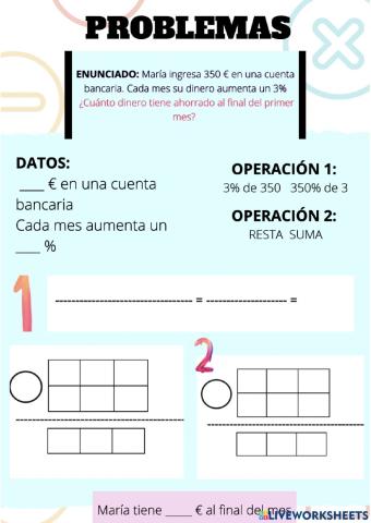 Problema 2. Matemáticas 6 Primaria