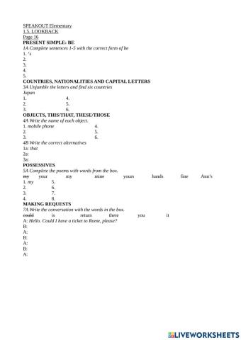 Elementary 1.5 LOOKBACK