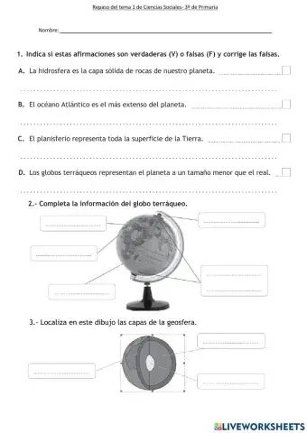 Tema 1 de Ciencias Sociales - 3º Primaria