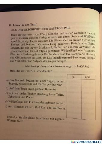 Aus der Geschichte der Gastronomie