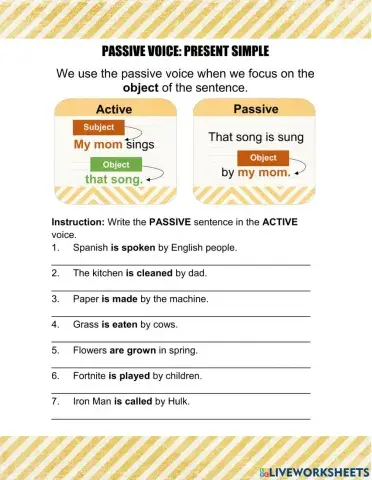 Passive voice in the present simple
