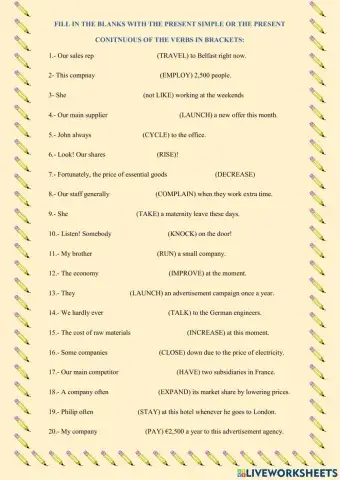 Business English - Present Simple vs Present Continuous