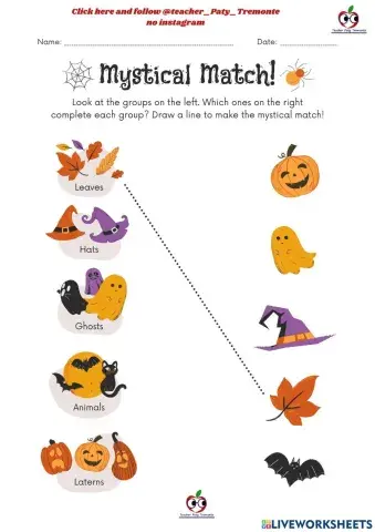 Halloween Sorting Worksheet