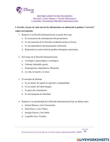 Filosofía latinoamericana