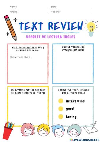 TEXT REVIEW (4°A)