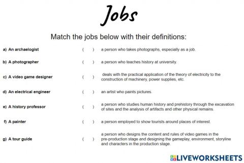 Jobs - P. 58 - pre-reading