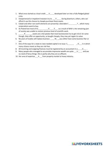 Market leader upper intermediate u 4 text vocab