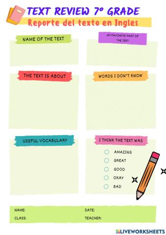 Text review 7°A